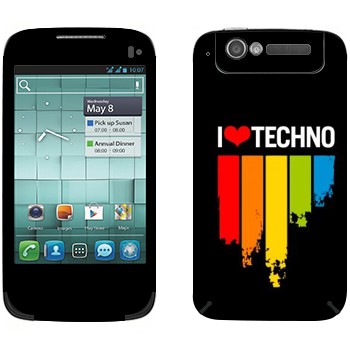  «I love techno»   Alcatel OT-997D