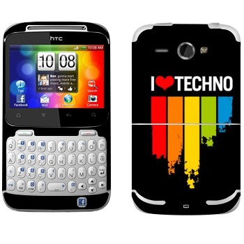   «I love techno»   HTC Chacha