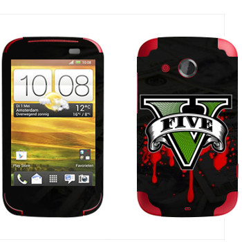   «GTA 5 - logo blood»   HTC Desire C