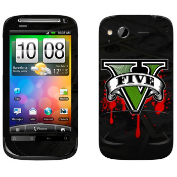   «GTA 5 - logo blood»   HTC Desire S
