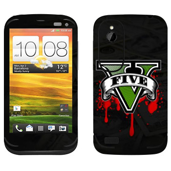   «GTA 5 - logo blood»   HTC Desire V