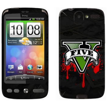   «GTA 5 - logo blood»   HTC Desire