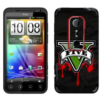   «GTA 5 - logo blood»   HTC Evo 3D