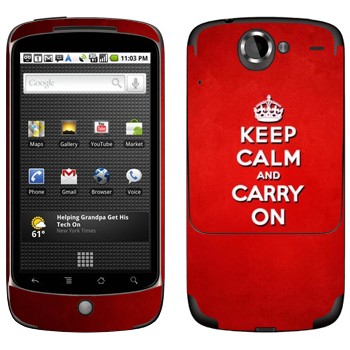   «Keep calm and carry on - »   HTC Google Nexus One