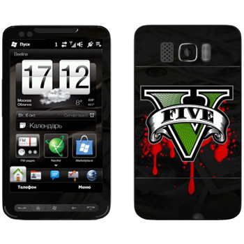   «GTA 5 - logo blood»   HTC HD2 Leo