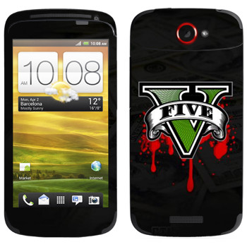   «GTA 5 - logo blood»   HTC One S