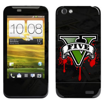   «GTA 5 - logo blood»   HTC One V