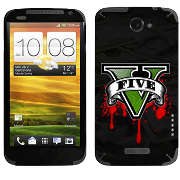   «GTA 5 - logo blood»   HTC One X