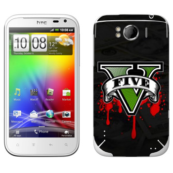   «GTA 5 - logo blood»   HTC Sensation XL
