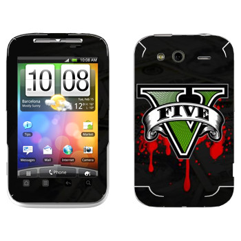   «GTA 5 - logo blood»   HTC Wildfire S