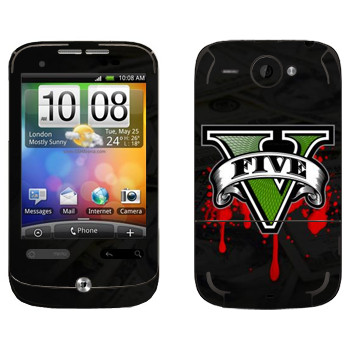   «GTA 5 - logo blood»   HTC Wildfire