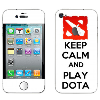   «Keep calm and Play DOTA»   Apple iPhone 4
