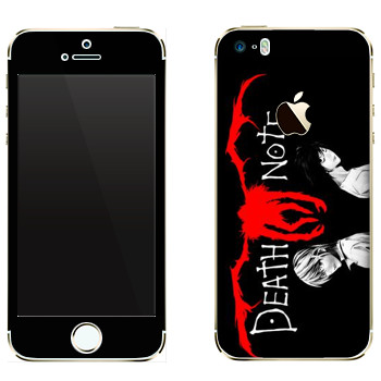 Виниловая наклейка «Тетрадь смерти красный» на телефон Apple iPhone 5