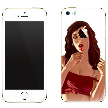 Виниловая наклейка «Chupa Chups девочка - GTA 5» на телефон Apple iPhone 5