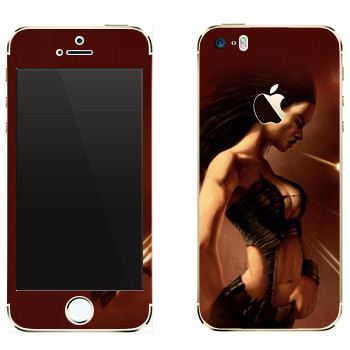 Виниловая наклейка «EVE девушка» на телефон Apple iPhone 5