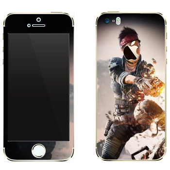 Виниловая наклейка «Titanfall женщина-воин» на телефон Apple iPhone 5