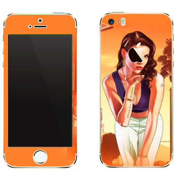 Виниловая наклейка «Воздушный поцелуй - GTA 5» на телефон Apple iPhone 5