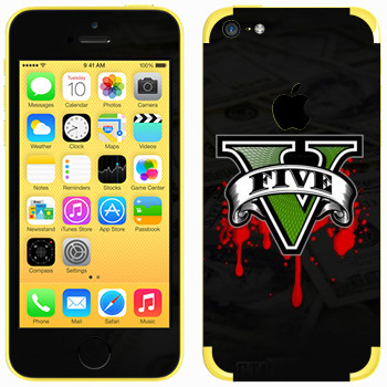   «GTA 5 - logo blood»   Apple iPhone 5C
