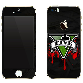   «GTA 5 - logo blood»   Apple iPhone 5S