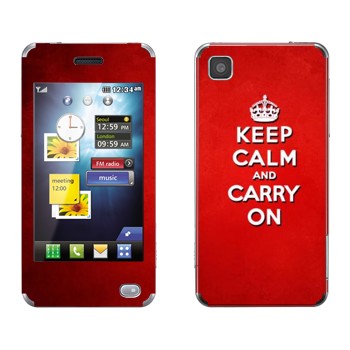   «Keep calm and carry on - »   LG GD510
