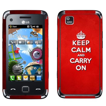  «Keep calm and carry on - »   LG GM730