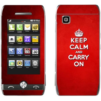   «Keep calm and carry on - »   LG GX500