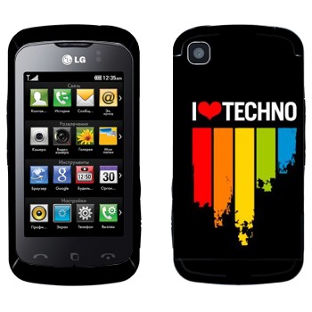   «I love techno»   LG KM555 Clubby