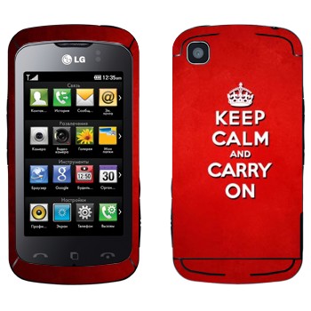   «Keep calm and carry on - »   LG KM555 Clubby