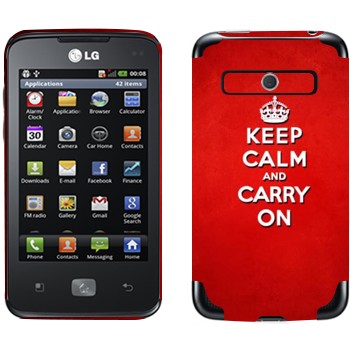   «Keep calm and carry on - »   LG Optimus Hub
