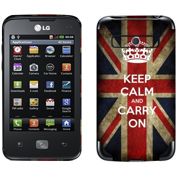   «Keep calm and carry on»   LG Optimus Hub
