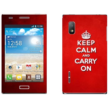   «Keep calm and carry on - »   LG Optimus L5
