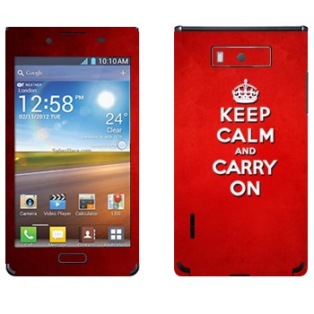   «Keep calm and carry on - »   LG Optimus L7