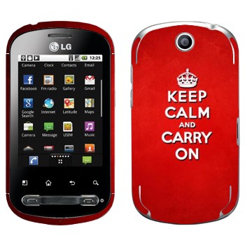   «Keep calm and carry on - »   LG Optimus Me