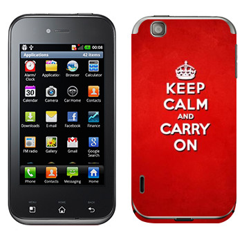   «Keep calm and carry on - »   LG Optimus Sol