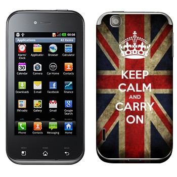   «Keep calm and carry on»   LG Optimus Sol