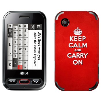   «Keep calm and carry on - »   LG T320 Cookie Style