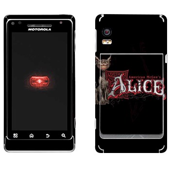   «  - American McGees Alice»   Motorola A956 Droid 2 Global