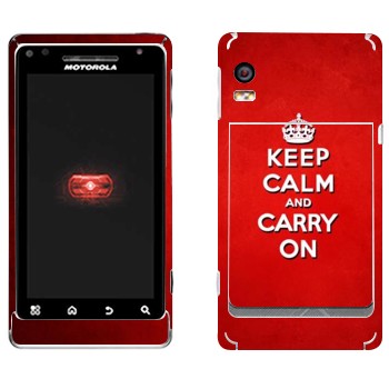  «Keep calm and carry on - »   Motorola A956 Droid 2 Global