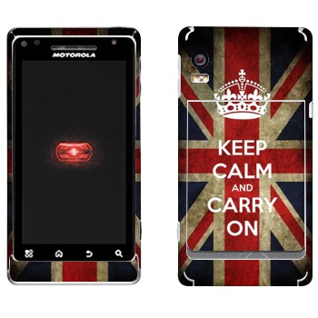   «Keep calm and carry on»   Motorola A956 Droid 2 Global