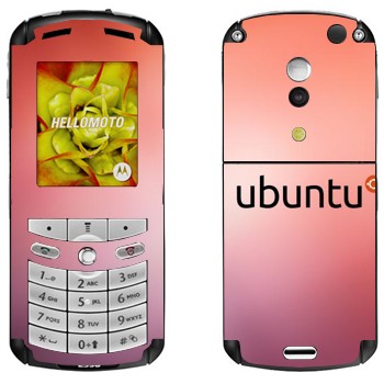   «Ubuntu»   Motorola E1, E398 Rokr