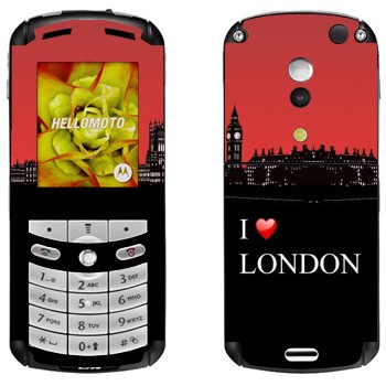   «I love London»   Motorola E1, E398 Rokr
