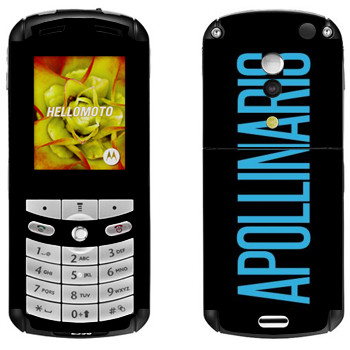   «Appolinaris»   Motorola E1, E398 Rokr