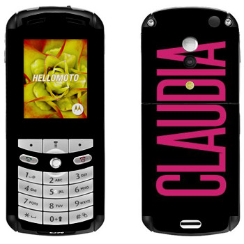   «Claudia»   Motorola E1, E398 Rokr