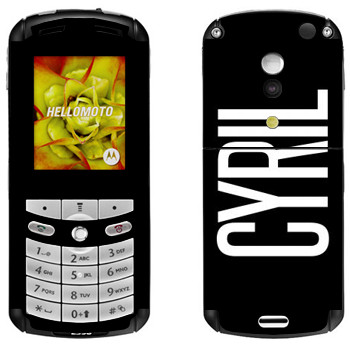   «Cyril»   Motorola E1, E398 Rokr