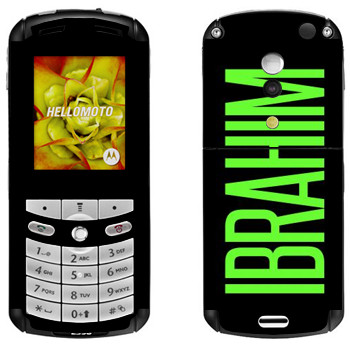   «Ibrahim»   Motorola E1, E398 Rokr