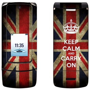   «Keep calm and carry on»   Motorola K3 Krzr