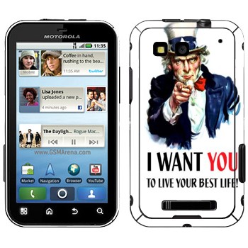   « : I want you!»   Motorola MB525 Defy