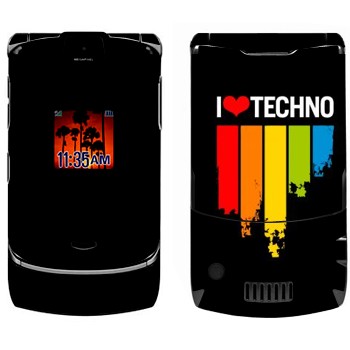  «I love techno»   Motorola V3i Razr