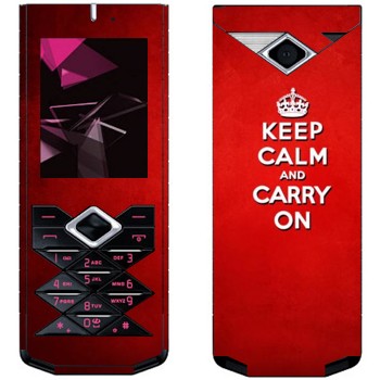  «Keep calm and carry on - »   Nokia 7900 Prism