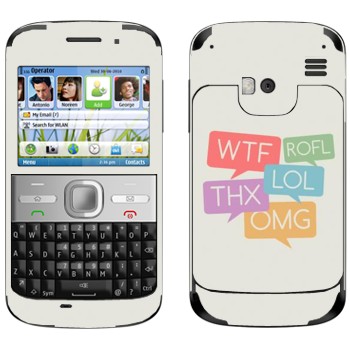   «WTF, ROFL, THX, LOL, OMG»   Nokia E5